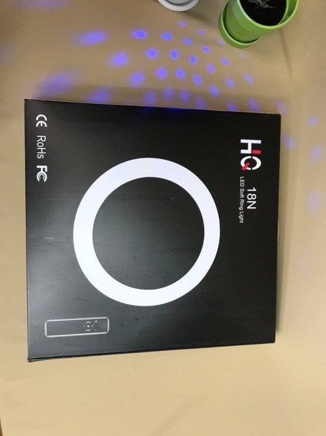 Профессиональная Кольцевая лампа HQ-18N 45 см с напольным усиленным штативом