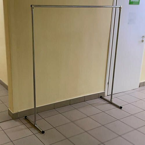 Вешалка на колесиках напольная для одежды PG-360 1.5 м. / 1.1 м. (металлическая)