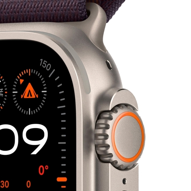 Часы Apple Watch Ultra 2 GPS + Cellular, 49 мм, корпус из титана, ремешок Alpine цвета индиго, размер S
