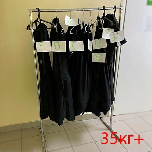 Вешалка на колесиках напольная для одежды PG-360 1.5 м. / 1.3 м. (металлическая)