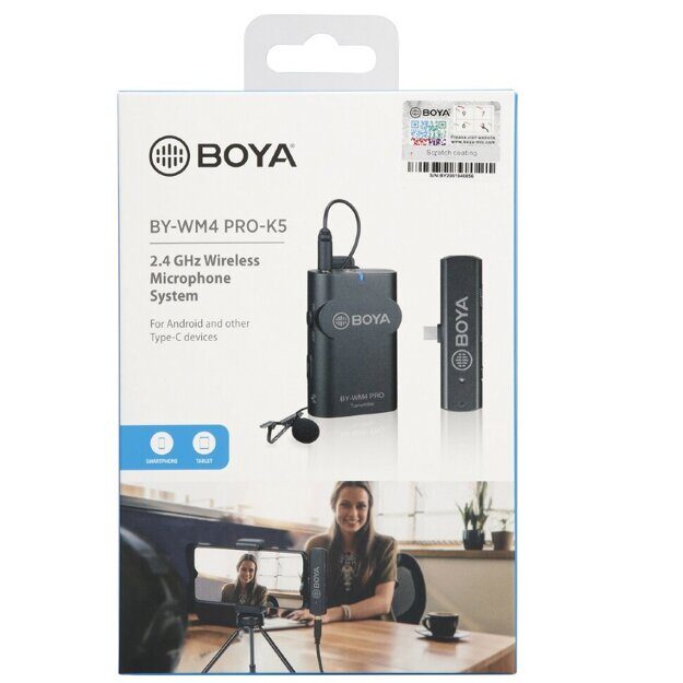 Boya BY-WM4 PRO-K5 Беспроводной микрофон для устройств с разъемом USB Type-C