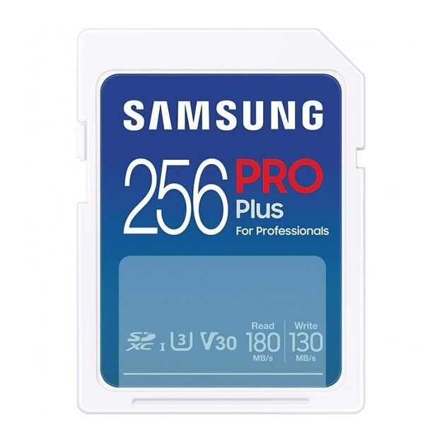 Карта памяти Samsung SDXC PRO Plus UHS-I U3 V30 180/130Mb/s 256Gb (MB-SD256S/EU)