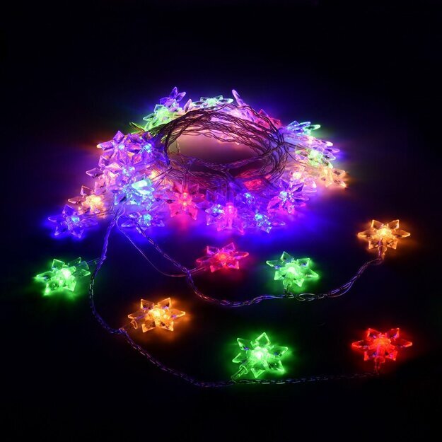 Электрогирлянда  Цветочки  80 разноцветных LED ламп
