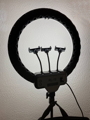 Профессиональная Кольцевая лампа RL-19 45 см с напольным усиленным штативом