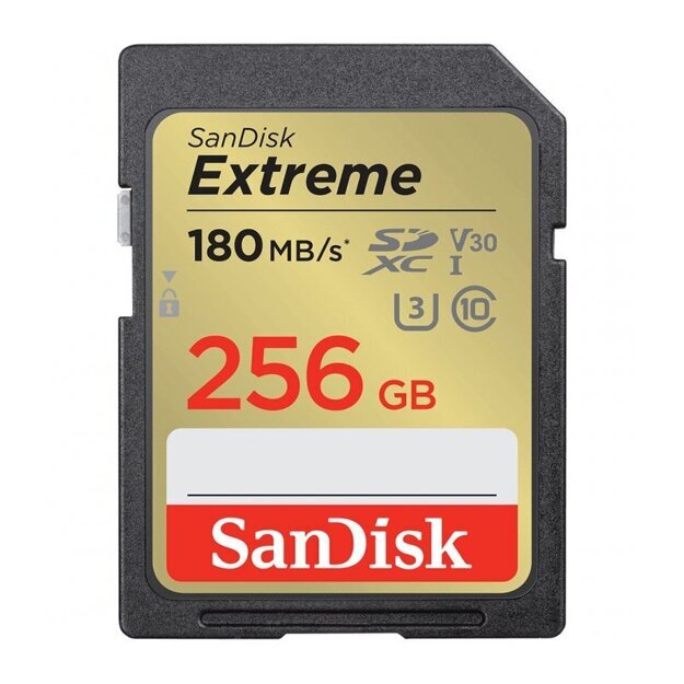 Карта памяти Sandisk Extreme SDXC UHS-I Class 3 V30 180/130MB/s 256Gb (SDSDXVV-256G-GNCIN)