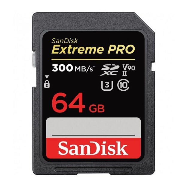 Карты памяти SanDisk Extreme Pro SDXC UHS-II V90 U3 300/260 MB/s 64GB SDSDXDK-064G-GN4IN