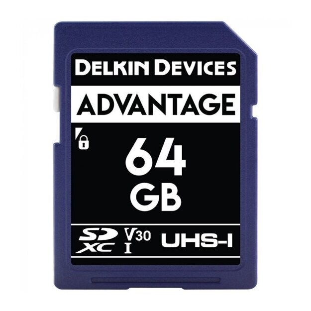 Карта памяти Delkin Devices Advantage SDHC 64GB 633X UHS-I Class 10 V30 [DDSDW63364GB]