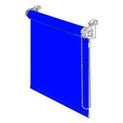 Система установки фона ширина 1м / синий хромакей высота 2.5 / ширина 1м (рулонная, подвесная, потолочная)