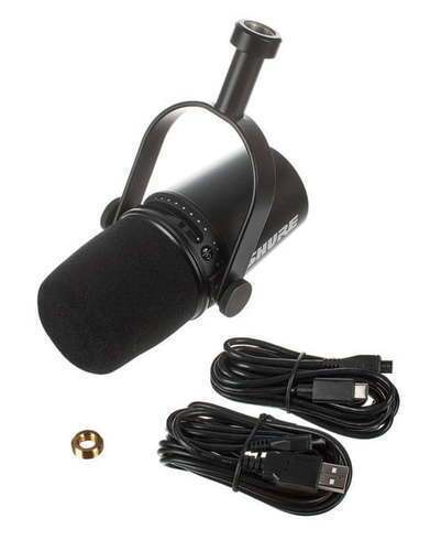 Динамический микрофон Shure MV 7 Black Stand Bundle