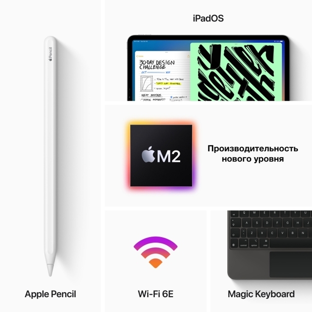 Планшет Apple iPad Pro (2022) 12,9" Wi-Fi 512 ГБ, «серый космос»