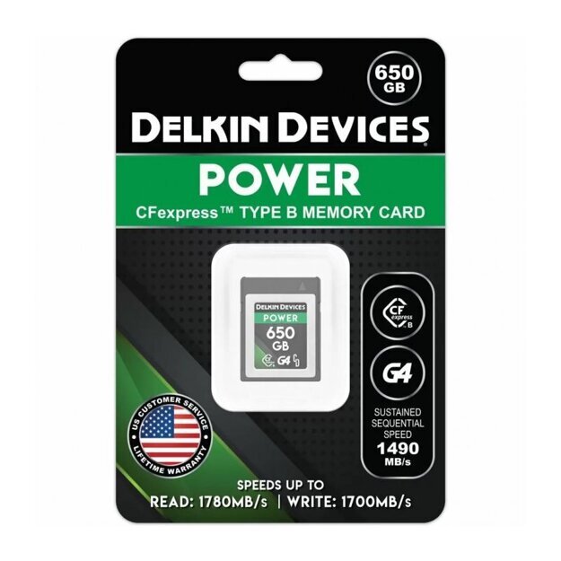 Карта памяти Delkin Devices Power CFexpress Type B G4 650GB 1780/1700Mb/s [DCFXBP650G4]