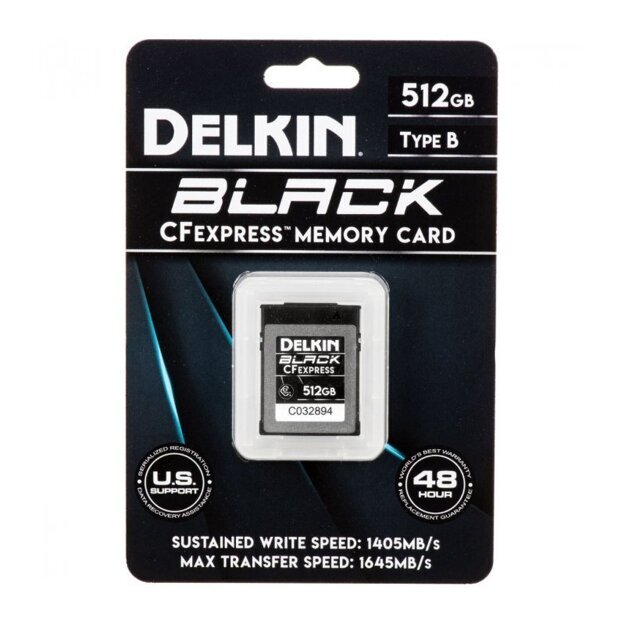 Карта памяти Delkin Devices Black CFexpress Type B 512GB (DCFXBLK512) 1405 /1645 Мб/с